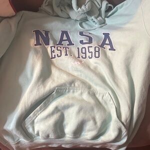 NASA Mint Green Pullover Hoodie - Women's Sweatshirt